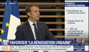 "Les dotations aux collectivités ayant de nombreux quartiers populaires seront maintenues", promet Macron