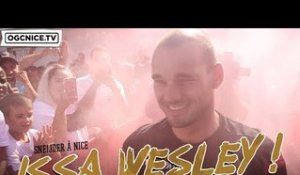Wesley Sneijder, son arrivée à Nice