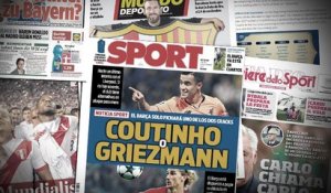 Le Barça hésite entre Coutinho et Griezmann, le Bayern tient sa première recrue de l'hiver