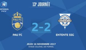 J13 : Pau FC – Entente SSG (2-2), le résumé