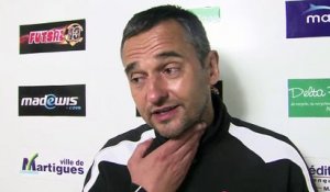 La réaction de l'entraîneur du FC Martigues Jean-Luc Vannuchi
