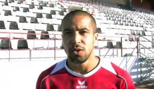 L'attaquant du FC Martigues Stephen Vincent avant le déplacement à Tarbes