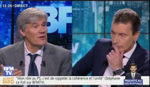 Direction du PS: Stéphane Le Foll prendra sa décision d'ici mi-janvier 2018