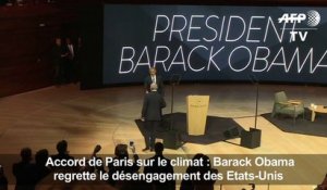 Climat: Obama regrette l'absence de "leadership" des Etats-Unis