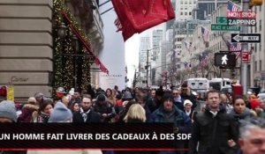 Un homme fait livrer des cadeaux à des SDF, les images touchantes (Vidéo)