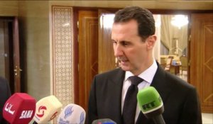 "Les Français ont les mains tachés du sang des Syriens", lance Bachar el-Assad