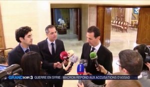 Syrie : Emmanuel Macron réplique à Bachar al-Assad
