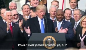 Promesse tenue: Trump célèbre l'adoption de la baisse des impôts