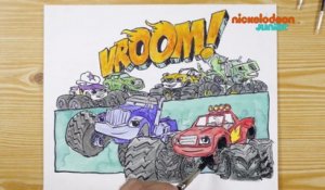 1 2 3 Coloriage Blaze Et Les Monster Machines C Est Noel Nickelodeon Junior Sur Orange Videos