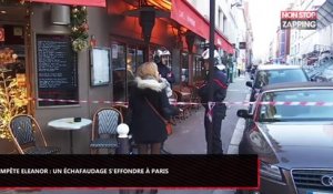 Tempête Eleanor : Un  échafaudage s’effondre à Paris (Vidéo)