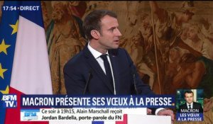 Le discours de présentation de vœux à la presse d'Emmanuel Macron - 03/01