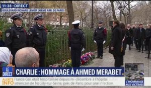 Emmanuel Macron rend hommage à Ahmed Merabet, le policier tué après l'attaque contre Charlie Hebdo