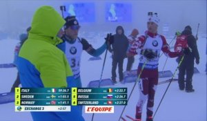 Biathlon - CM (H) - Oberhof : La Suède s'impose sur le relais, les Français terminent 5es