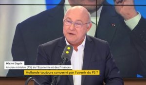 Rôle de Hollande dans l’élection à la tête du PS : "Il aura à cœur de participer" affirme Michel Sapin, mais "il ne lui appartient pas de désigner le futur premier secrétaire, et il disait que ce ne serait pas un service à rendre"