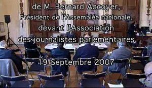 M. Bernard Accoyer - Mercredi 19 septembre 2007
