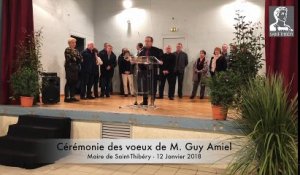 Cérémonie des voeux 2018 de Guy Amiel, Maire de Saint-Thibery