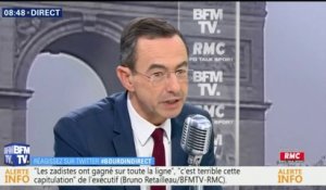 "Les rois des fake news aujourd'hui sont le Premier ministre et le président de la République", lance Bruno Retailleau