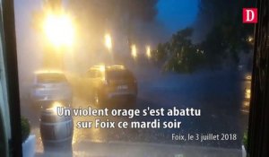 Un violent orage s'est abattu sur Foix ce mardi soir