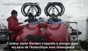 L'acteur Javier Bardem explore les fonds marins de l'Antarctique