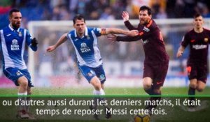 22e j. - Valverde : "Il était temps de reposer Messi"
