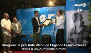 Le Prix Kate Webb de l'AFP remis à un journaliste birman
