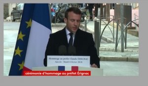 Emmanuel Macron s’adresse à la famille Érignac : "Par votre courage et votre dignité, vous avez sauvé la Corse de ses démons."