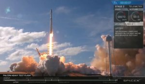 vidéo du Lancement du Falcon Heavy de SpaceX
