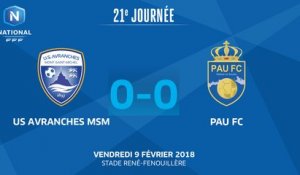 J21 : US Avranches MSM - Pau FC (0-0), le résumé
