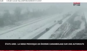 États-Unis : La neige provoque un énorme carambolage sur une autoroute (Vidéo)