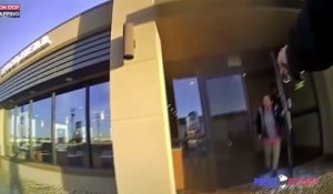 Une femme se fait taser après avoir brisé la vitrine d'un fast-food (vidéo)