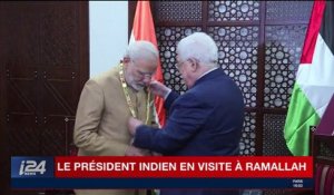 Narendra Modi en visite à Ramallah