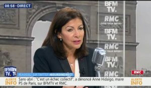 "On dépense 500 millions d'euros par an pour nettoyer Paris, c'est beaucoup plus qu'avant", lance Anne Hidalgo