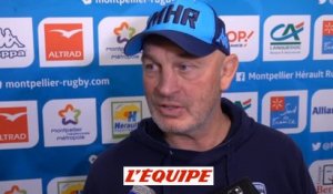 Cotter «Ce n'était pas un bon match» - Rugby - Top 14 - Montpellier