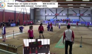 Premier tour, tir rapide en double, Club Elite Féminin, demi-finale aller, Bourg-en-Bresse contre Bièvre Isère,, saison 2017-2018