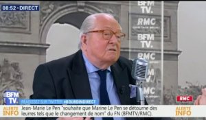 Wauquiez? "Il prend des positions très fermes par calcul électoral" selon Jean-Marie Le Pen