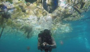 2 minutes angoissantes dans un mer polluée par le plastique à Bali