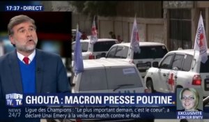 Ghouta : Macron demande à Poutine de faire pression sur Damas