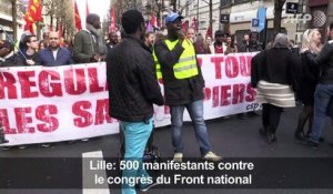 Lille: 500 manifestants contre le congrès du FN