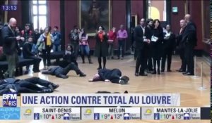 Opération coup de poing au Louvre pour protester contre le partenariat entre Total et le musée