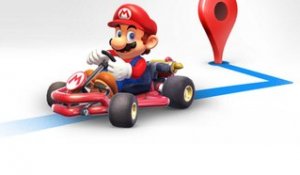 Mario Kart pilote Google Maps