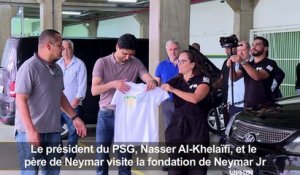 Nasser Al-Khelaïfi en visite à la Fondation de Neymar Jr