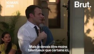 Les petits conseils d'Emmanuel Macron à des étudiants indiens