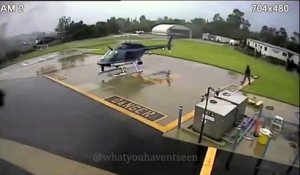 Un hélicoptère de police percute un autre hélicoptère à l’atterrissage