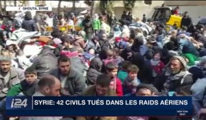 Syrie : 42 civils tués dans des raids aériens ce matin