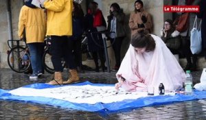 Quimper. Des étudiantes éprouvent l'art dans la rue