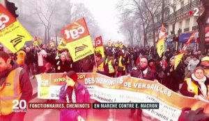 Fonctionnaires, cheminots : en marche contre Emmanuel Macron
