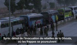 Evacuation de rebelles de la Ghouta où les raids continuent