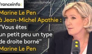 Marine Le Pen à Jean-Michel Apathie : "Vous êtes un petit peu un type de droite borné"