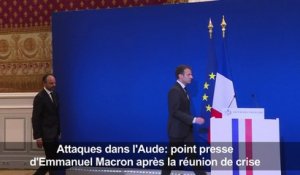 Aude: point presse de Macron après la réunion de crise (3)