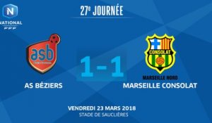 J27 : AS Béziers - GS Marseille Consolat (1-1), le résumé